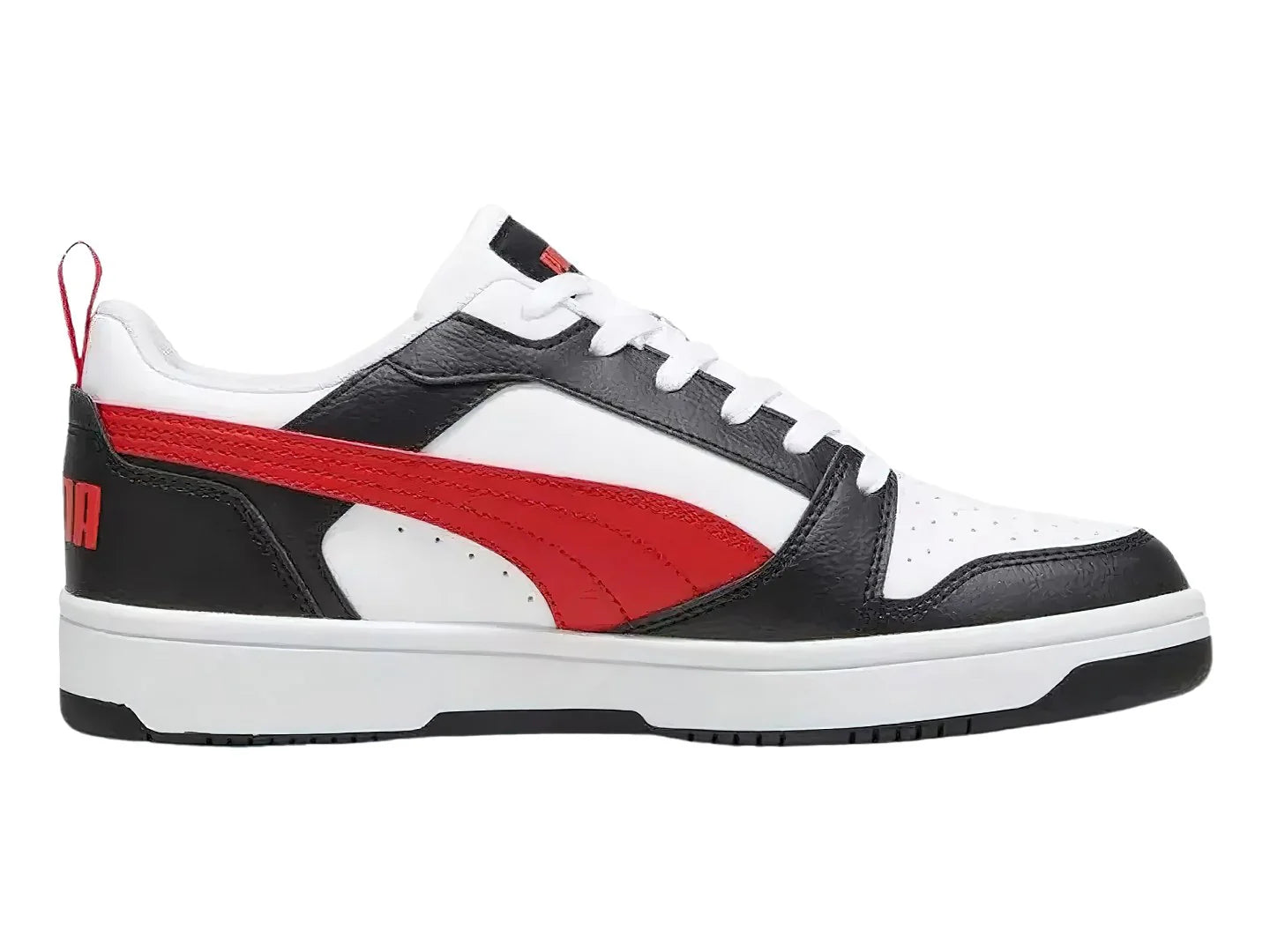 Tenis PUMA Rebound V6 Low Blanco y Rojo para Hombre