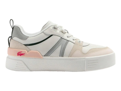 Tenis Lacoste Blanco y Rosa para Mujer
