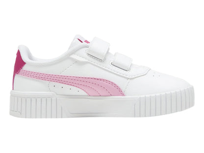 Tenis PUMA Carina 20 V Blanco y Rosa para Niña