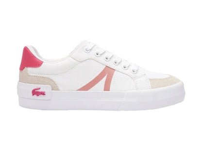 Tenis Lacoste Blancos con Rosa para Niña