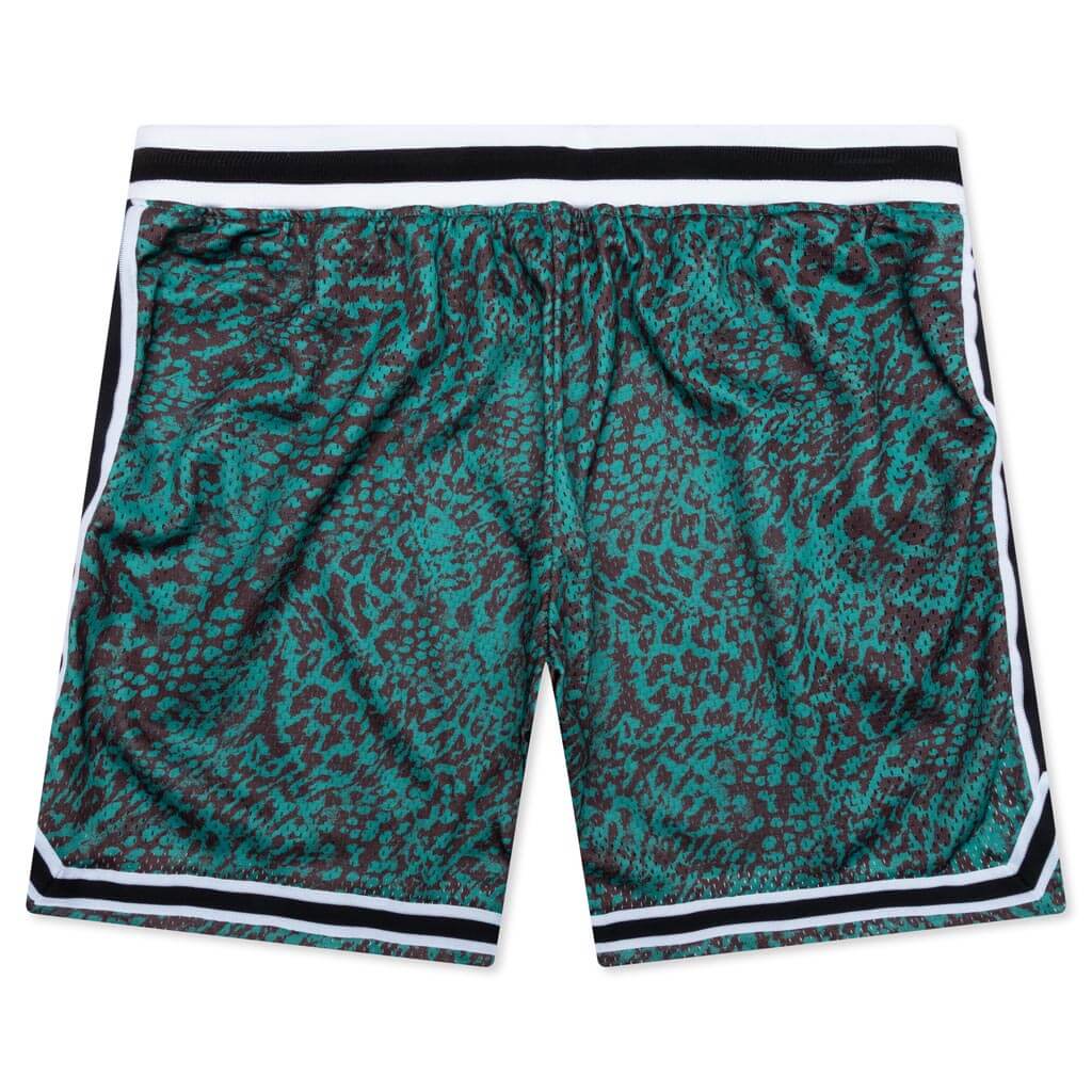 Game Shorts Turquoise Leopard