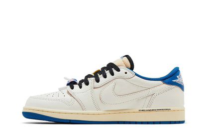 Fragment Design x Travis Scott x Jordan 1 Low OG SP Sail Military Blue