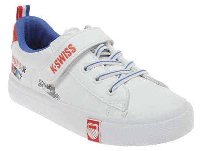 Tenis K SWISS Mini Trinity Bugsy Blanco y Azul para Niño