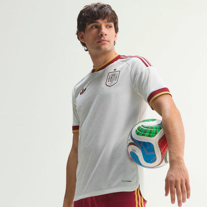 adidas Spain Away Authentic Mens Soccer Jersey 2026 White