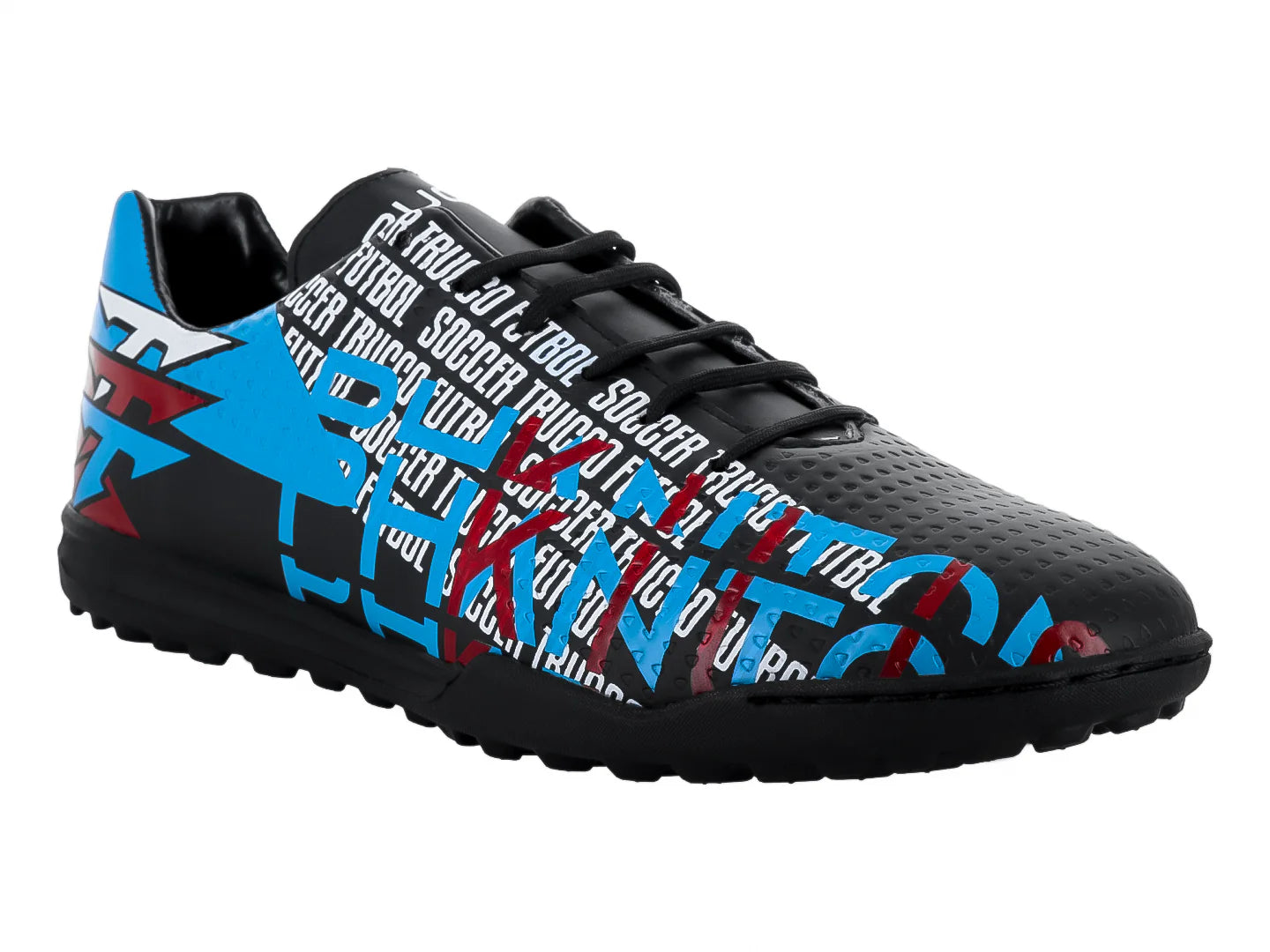 Tenis de Fútbol Leon Trucco Negro y Rojo para Hombre
