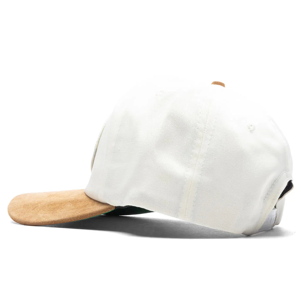 Suede Crest 6 Panel Cap Creme Tan