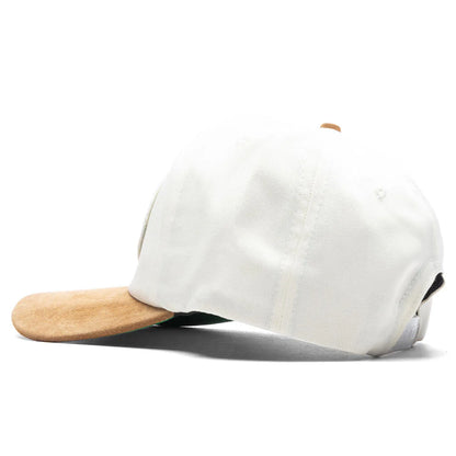Suede Crest 6 Panel Cap Creme Tan