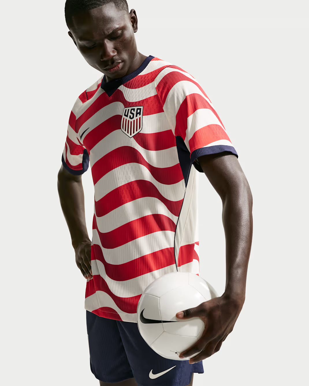 Nike USMNT Match Home Mens Soccer Jersey 2026 White Red Blue NO STARS