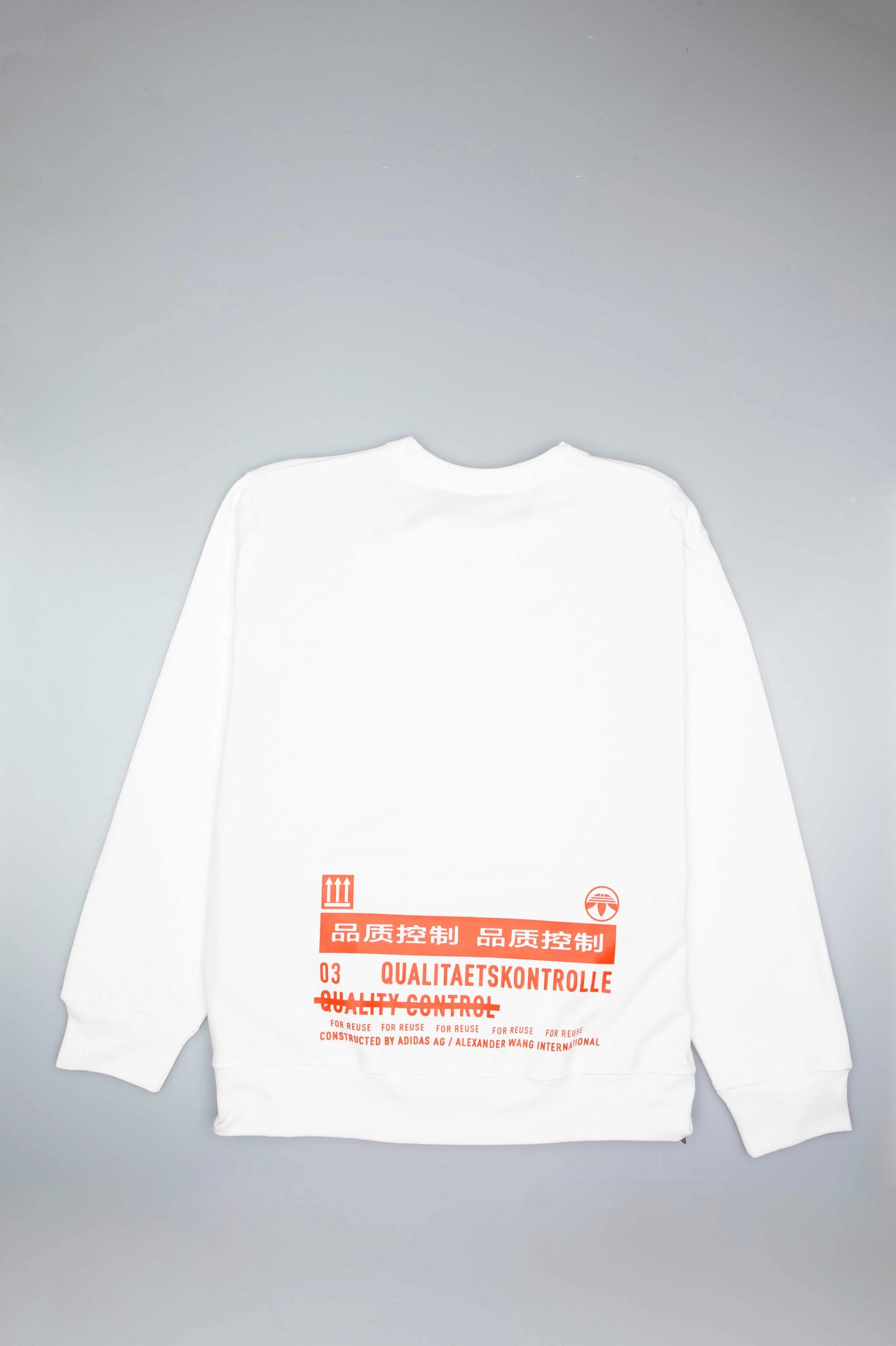 adidas Original by Alexander Wang Graphic Mens Crew Shirt White Red
