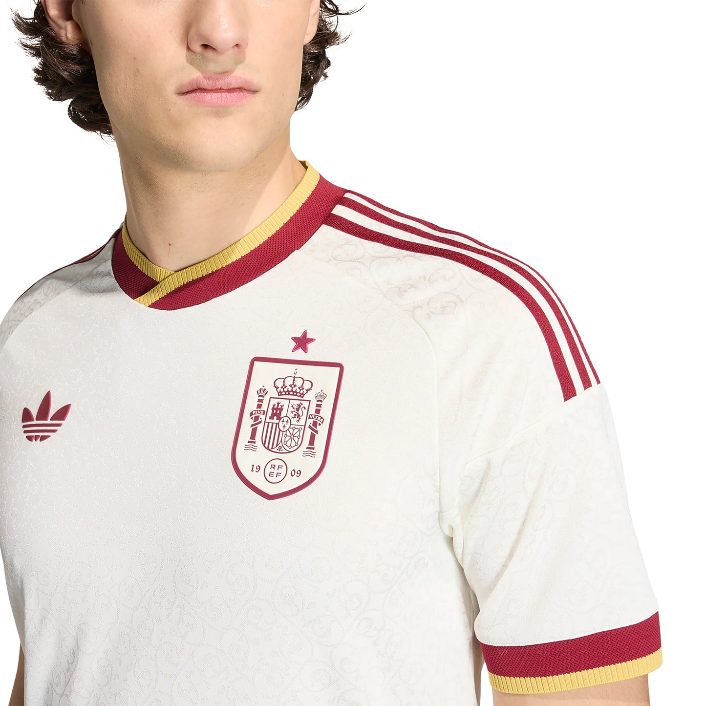 adidas Spain Away Authentic Mens Soccer Jersey 2026 White