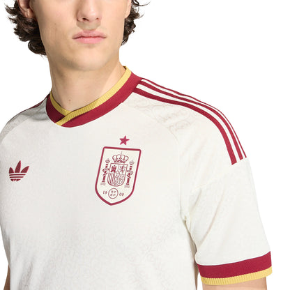adidas Spain Away Authentic Mens Soccer Jersey 2026 White