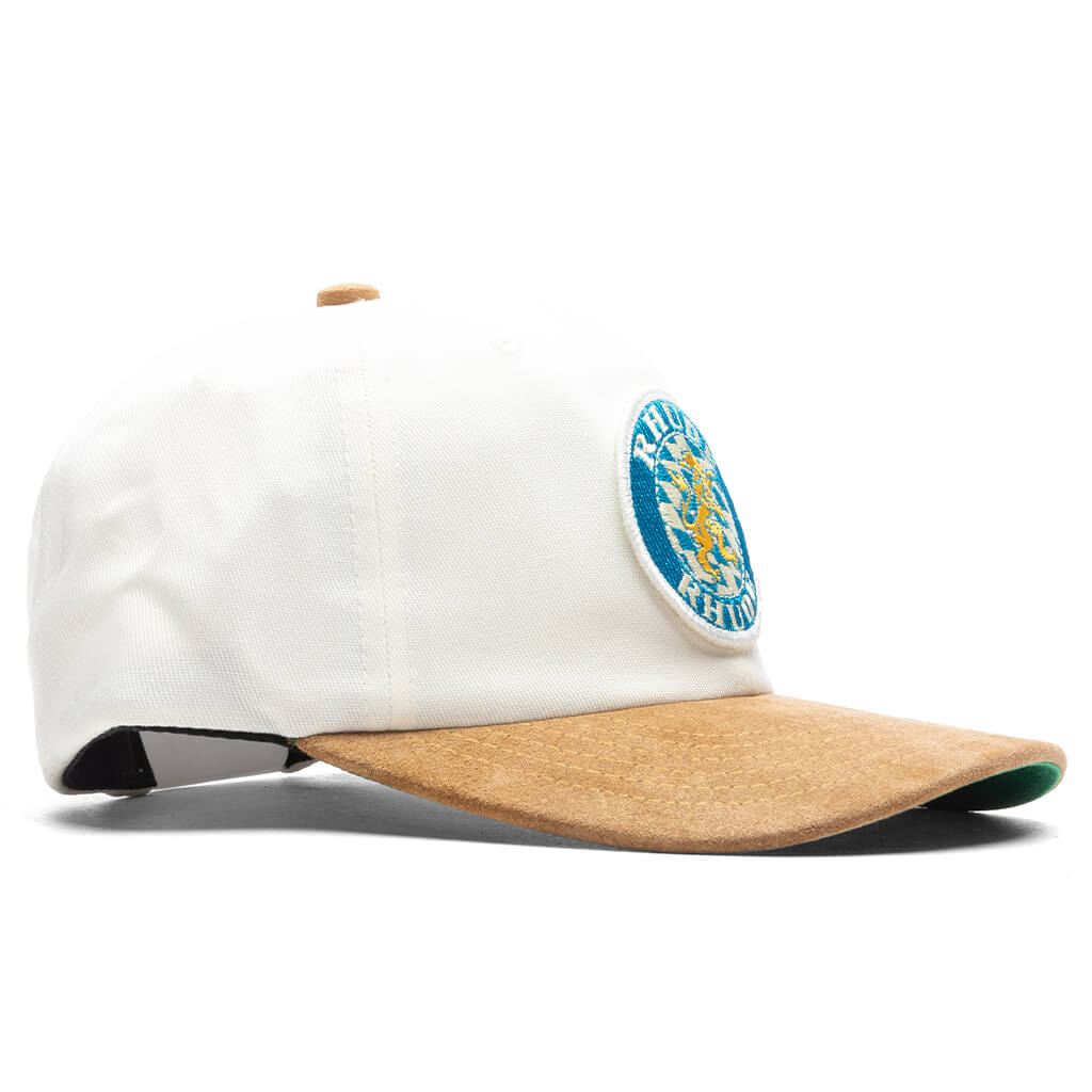 Suede Crest 6 Panel Cap Creme Tan