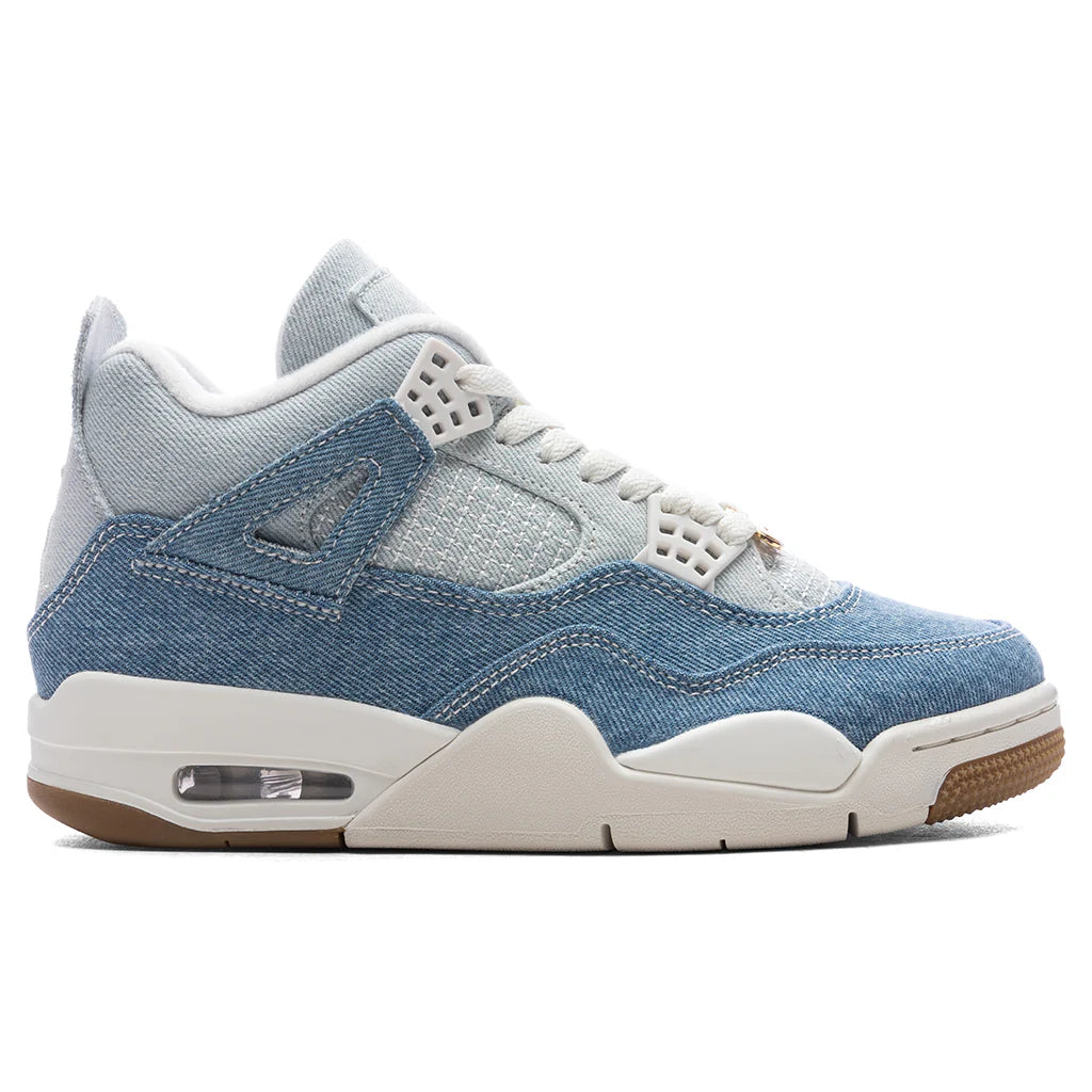 Womens Air Jordan 4 Retro Tex Worn Blue Sail Gum Light Brown Worn Blue