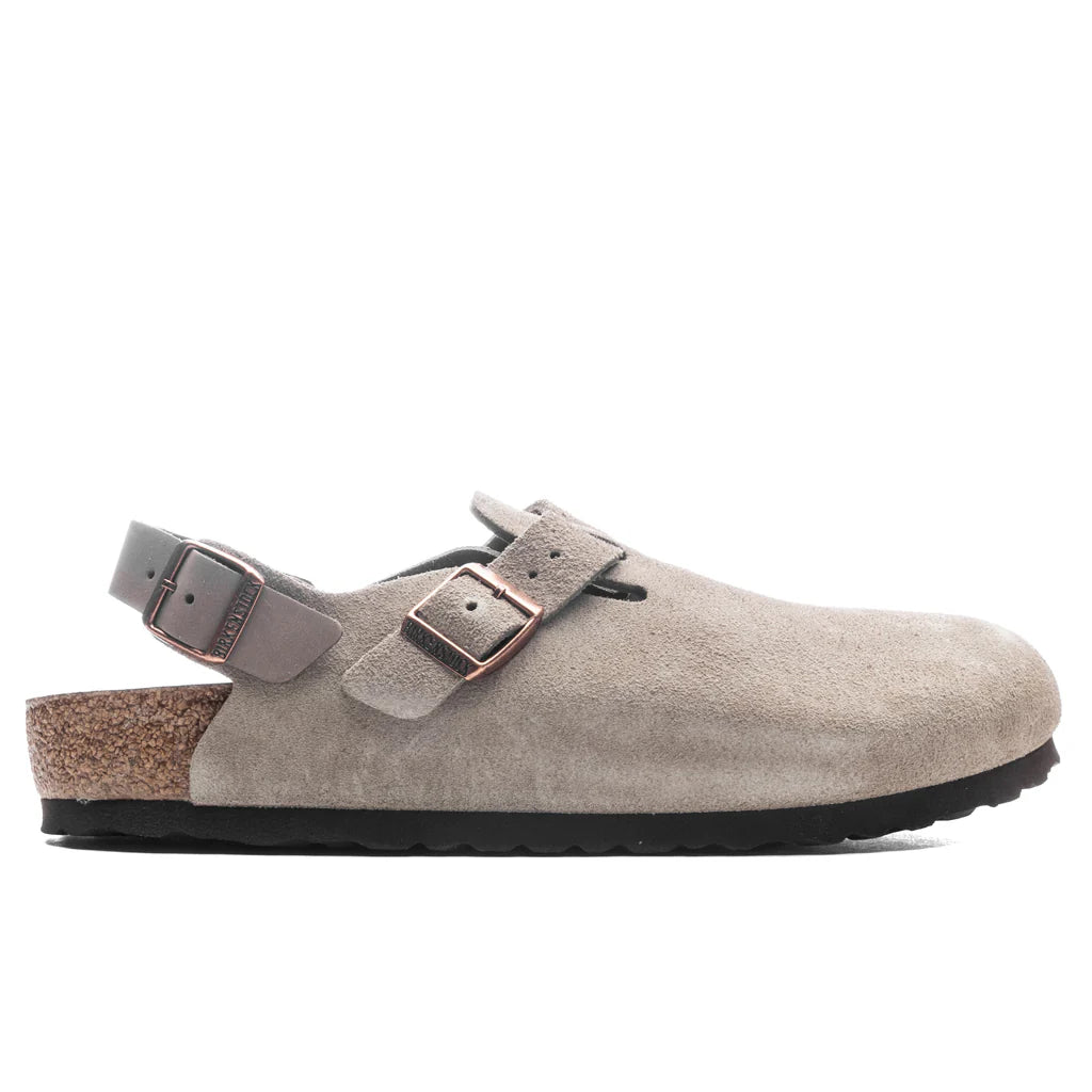 Narrow Tokio Suede Leather Taupe