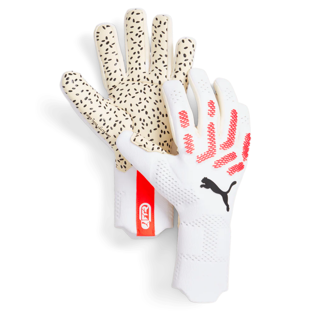 PUMA Future Ultimate Negative Cut Goalkeeper Gloves White Fire Orchid