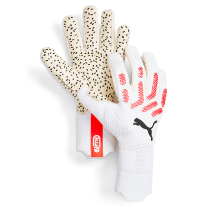 PUMA Future Ultimate Negative Cut Goalkeeper Gloves White Fire Orchid