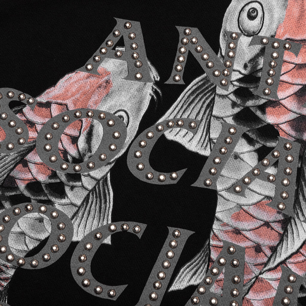 Studded Mind Games Hoodie Black