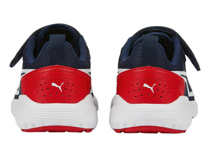 Tenis PUMA All Day Active Azul Marino y Rojo para Niño