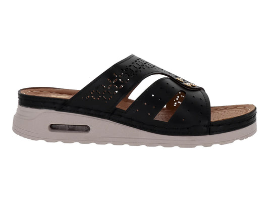 Sandalias Pantuflas Flexmas Negro para Mujer