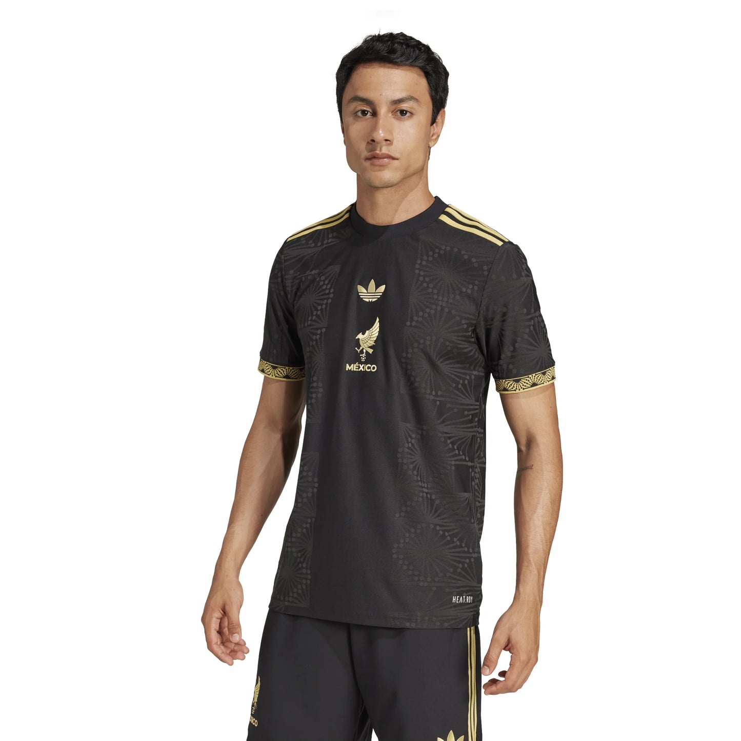 adidas Mens Mexico Gold Jersey 25 Black