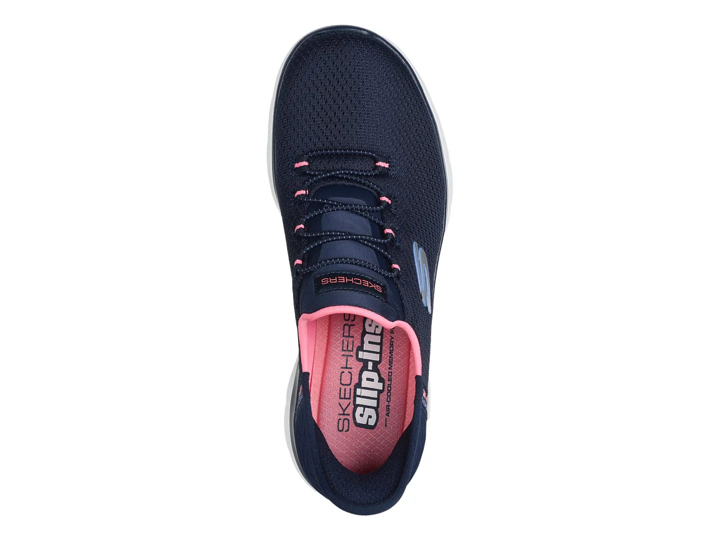 Tenis Skechers Summits Azul Marino y Rosa para Mujer