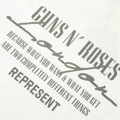Represent x Guns N Roses Cross T Shirt Washed Ecru