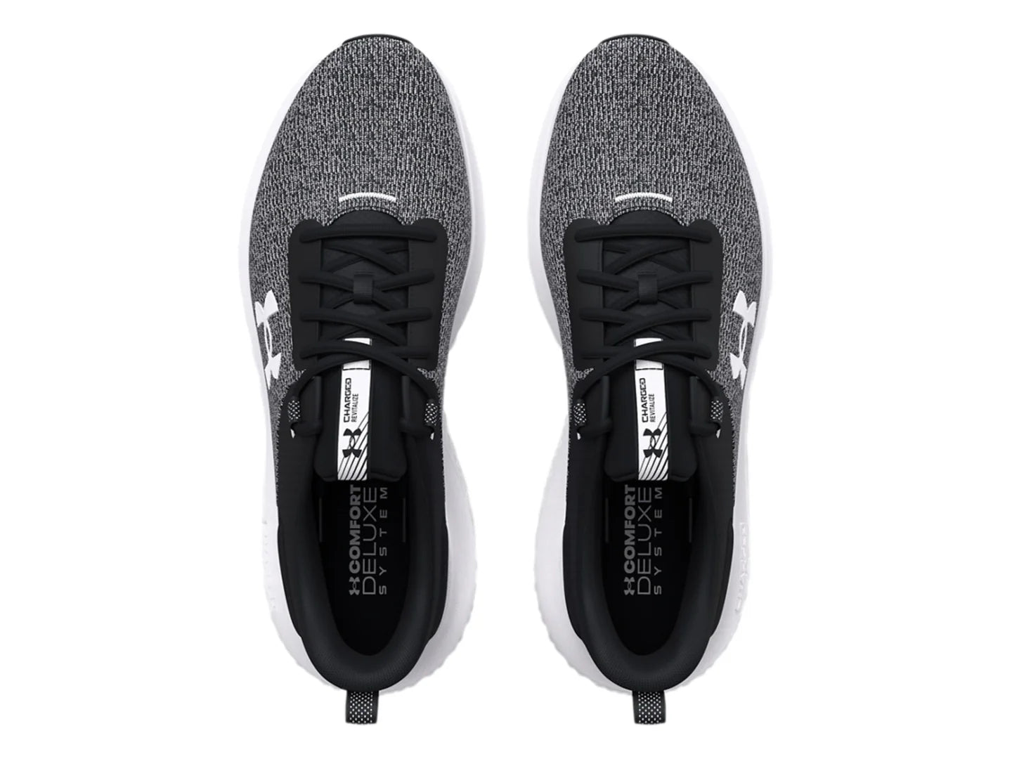 Tenis Under Armour Charged Revitalize Negro y Blanco para Hombre