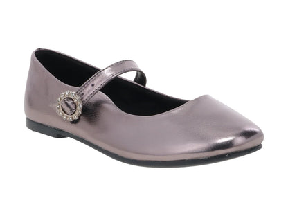 Zapatos Planos Tropicana Gris Metálico para Niña