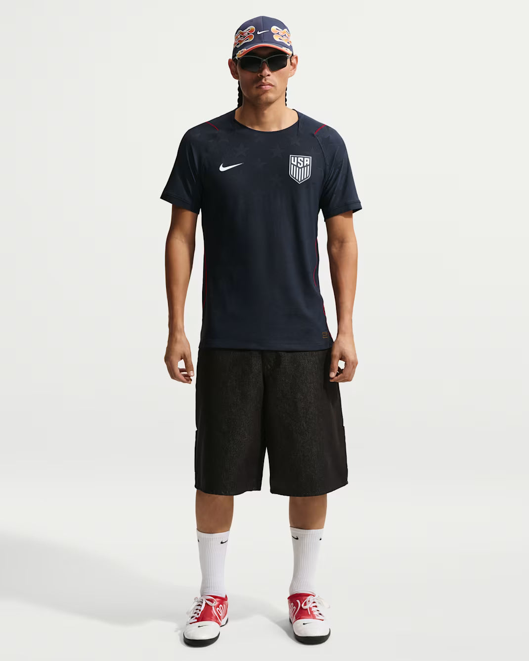 Nike USMNT Match Away Mens Soccer Jersey 2026 Navy NO STARS