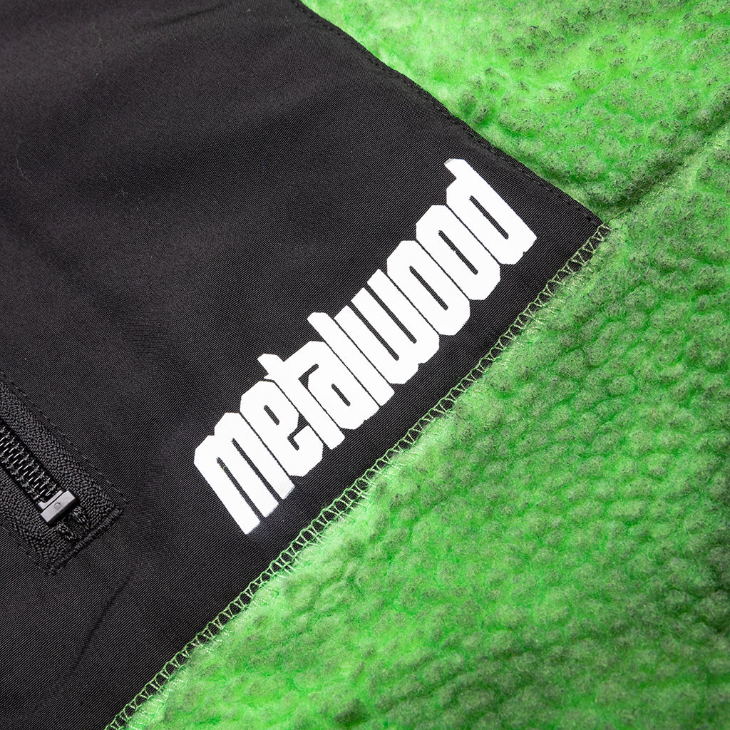 Painted Sherpa Fleece Jacket Green