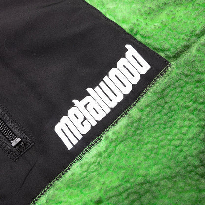 Painted Sherpa Fleece Jacket Green