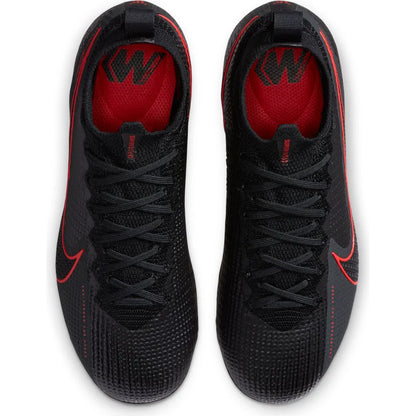 Nike JR Superfly 7 Elite FG Firm Ground Youth Soccer Cleats Black Chile Red Dark Smoke Grey Chile Red
