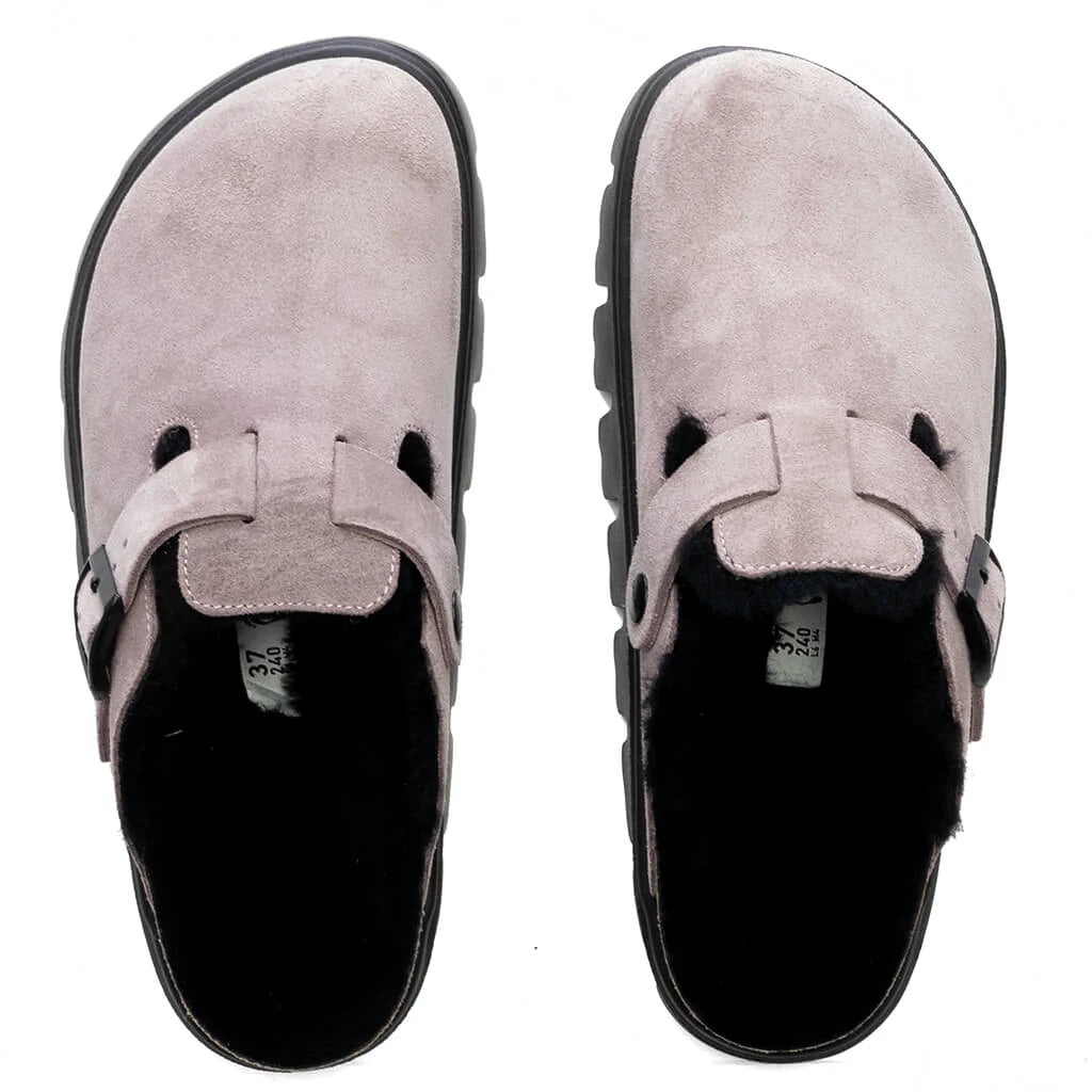 Womens Boston Chunky Shearling Faded Purple Black