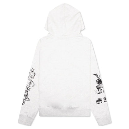 Scribbles Zip Hoodie Grey