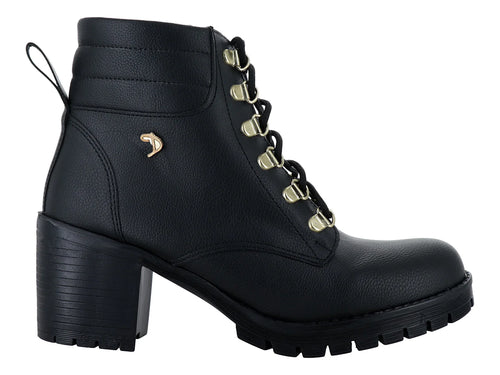 Botines Luna Rosa Negros para Mujer