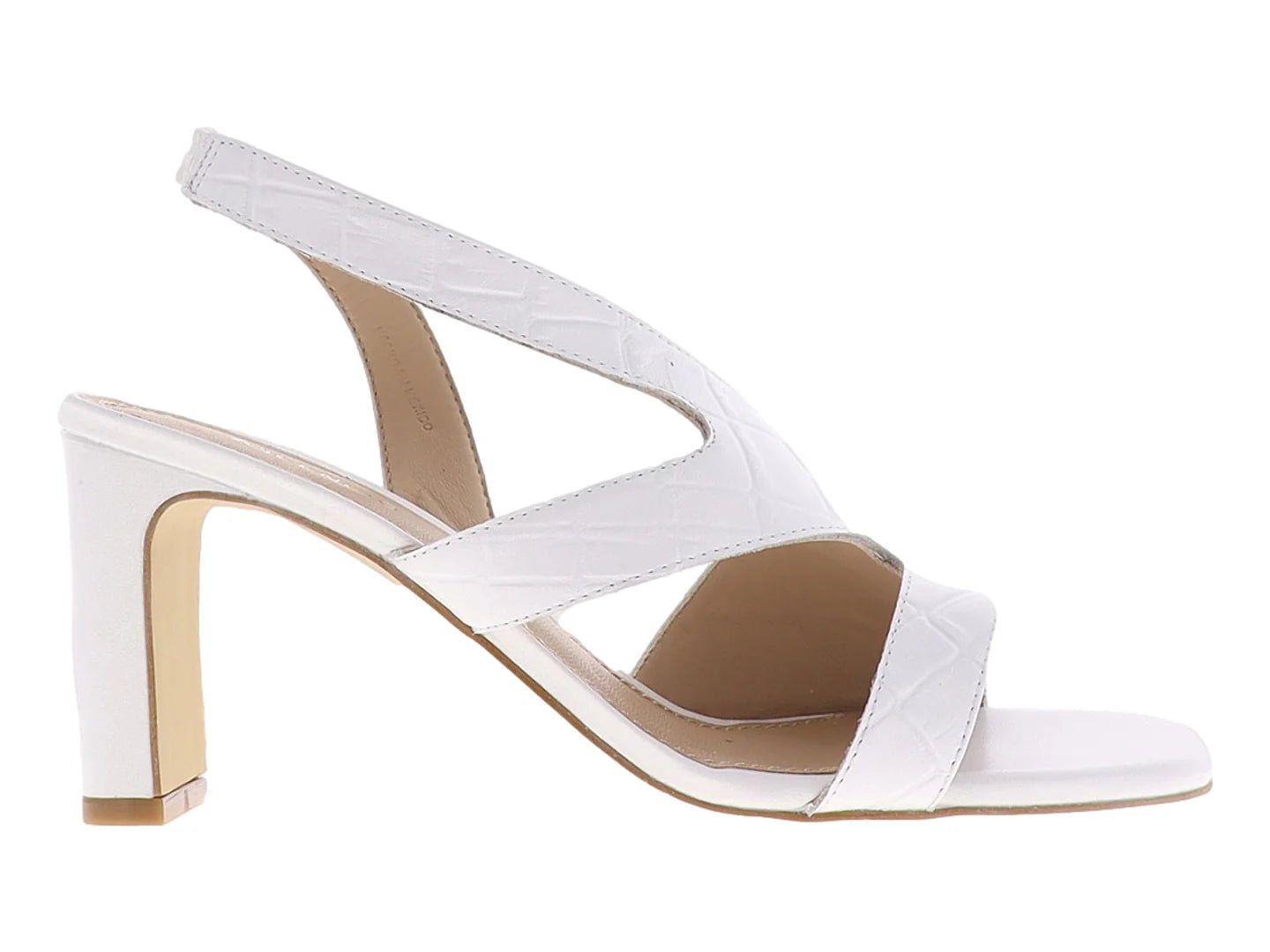 Sandalias Ascencio Blanco Textura Croco para Mujer