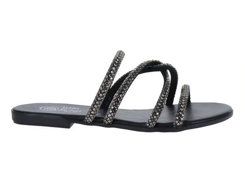 Sandalias Luna Rosa Negro para Mujer