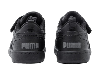 Tenis PUMA Rebound V6 Lo Negro y Gris para Niño
