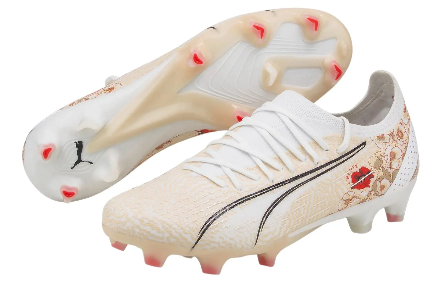 PUMA Ultra Ultimate Liberty Womens FG AG Soccer Cleats White Pristine Black