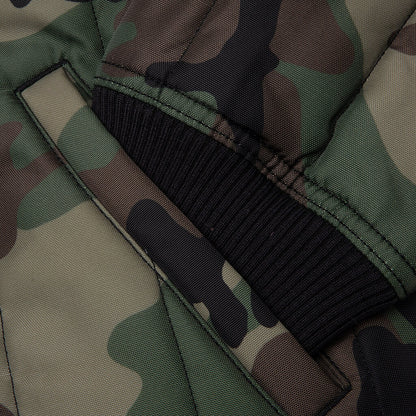 Work Jacket Quilted Nylon Woodland Camo
