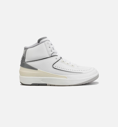 Air Jordan 2 Retro Cement Grey Mens Lifestyle Shoe White Grey