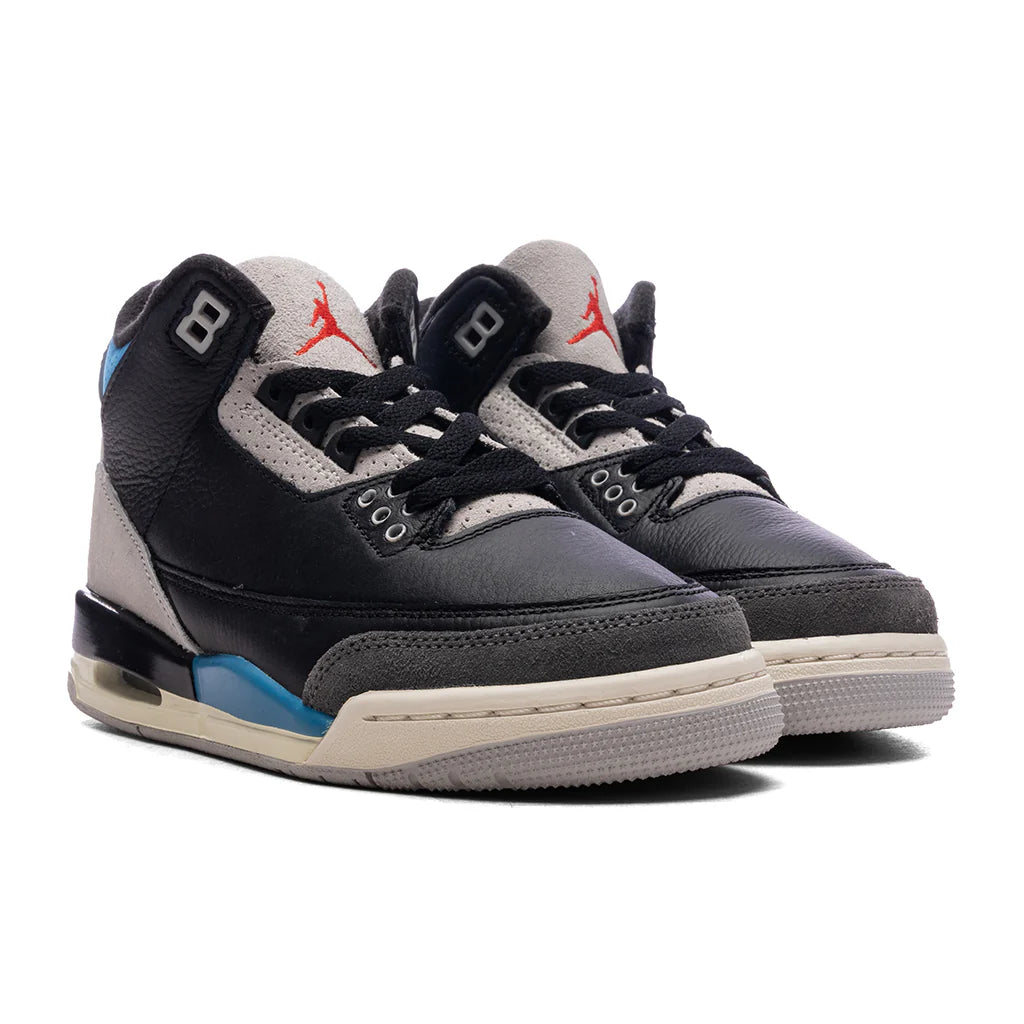 Air Jordan 3 Retro OG Rare Air GS Black Chile Red Neutral Grey