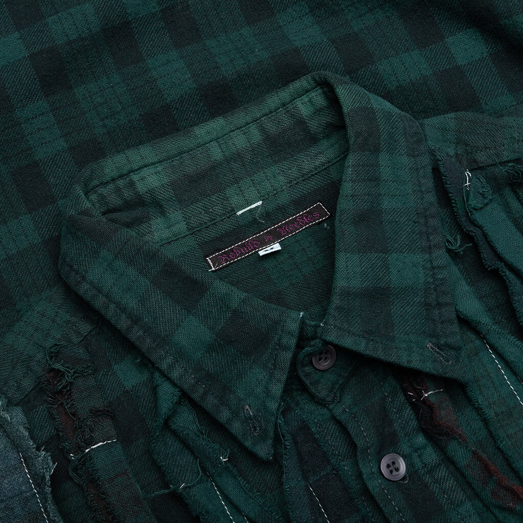 Over Dyed Ribbon Shirt Green