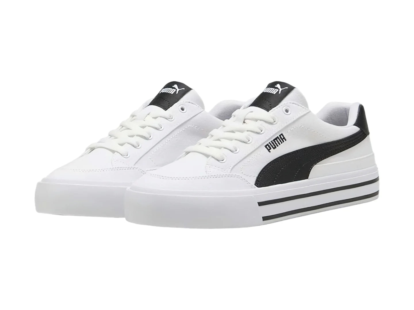 Tenis PUMA Court Classic Vulc Blanco y Negro para Hombre