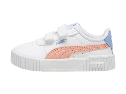 Tenis PUMA Carina 20 Blanco Rosa y Azul para Niña