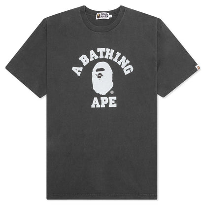 Pigment Dyed College Relaxed Fit Tee Black