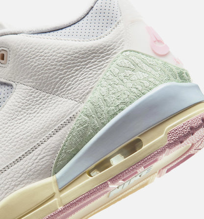 Air Jordan 3 Retro Sail And Jade Aura Mens Lifestyle Shoe Sail Jade Aura Aura Iced Carmine