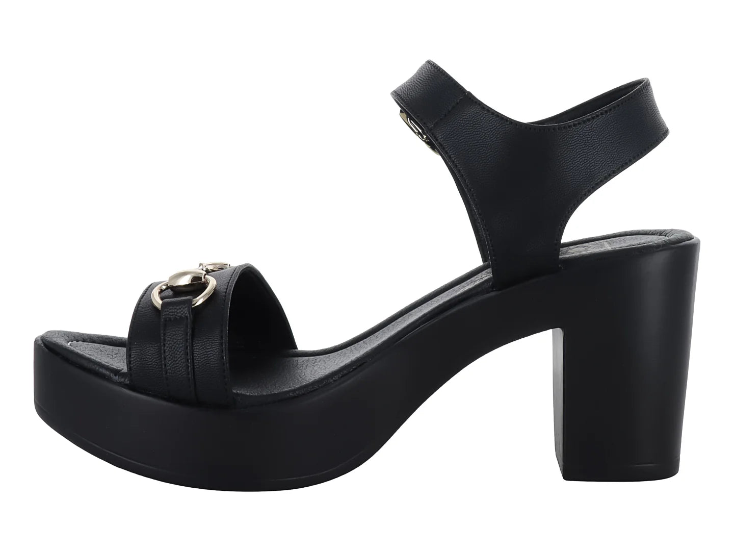 Sandalias Luna Rosa Negras para Mujer