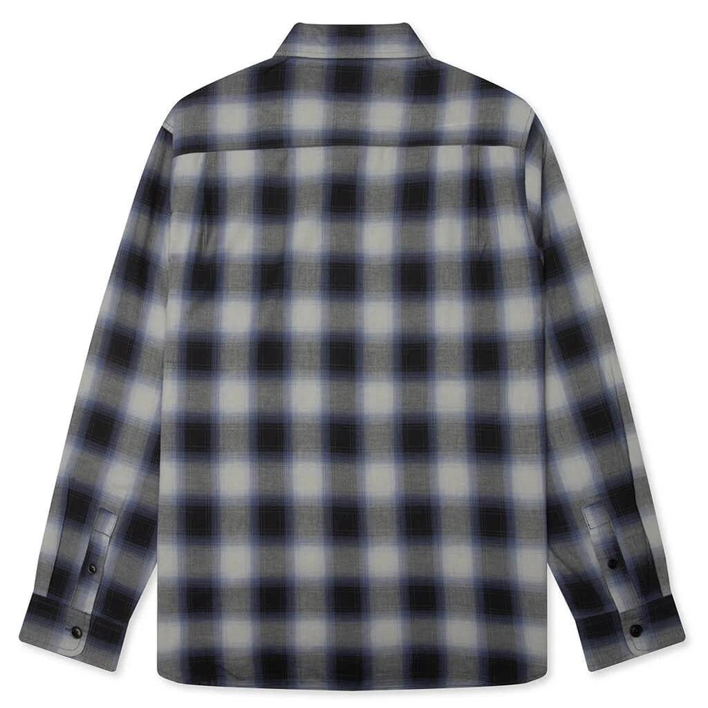 Beach Ombre Plaid Shirt Black