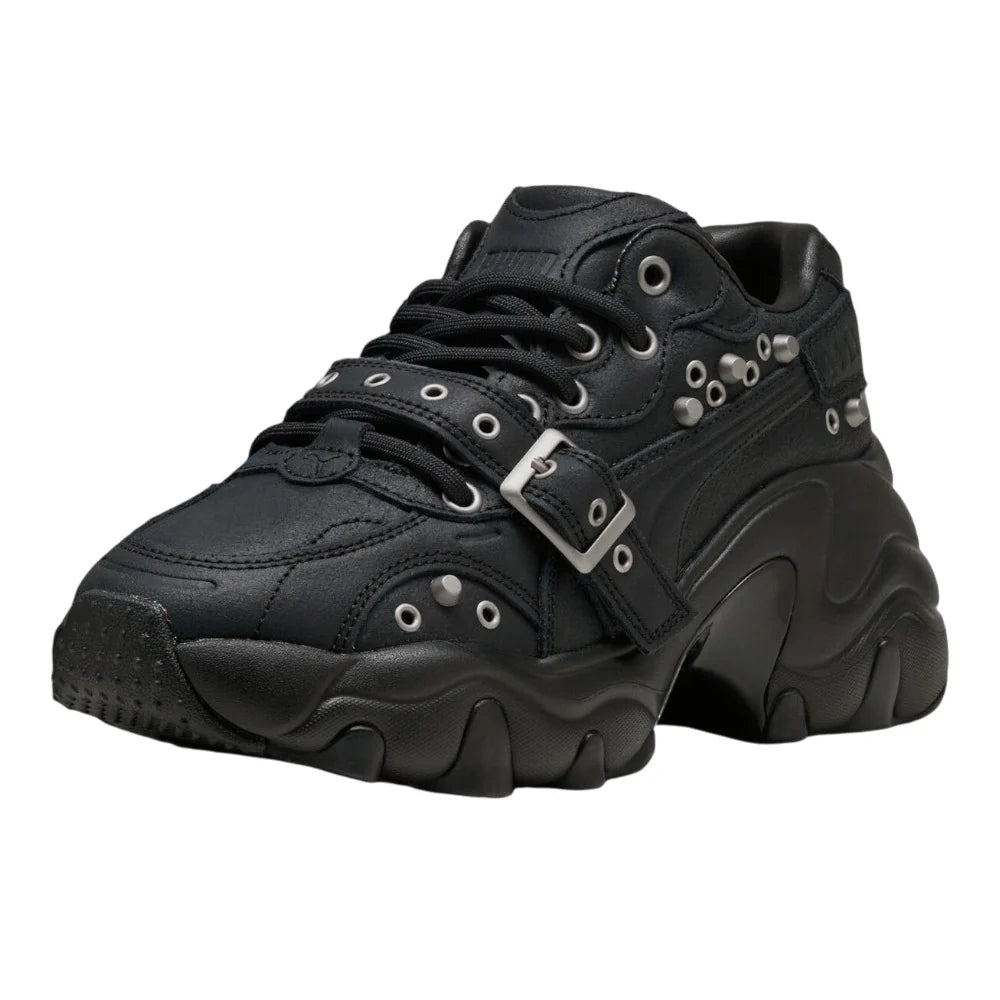 Pulsar Wedge Black Claw Lace Up Sneakers